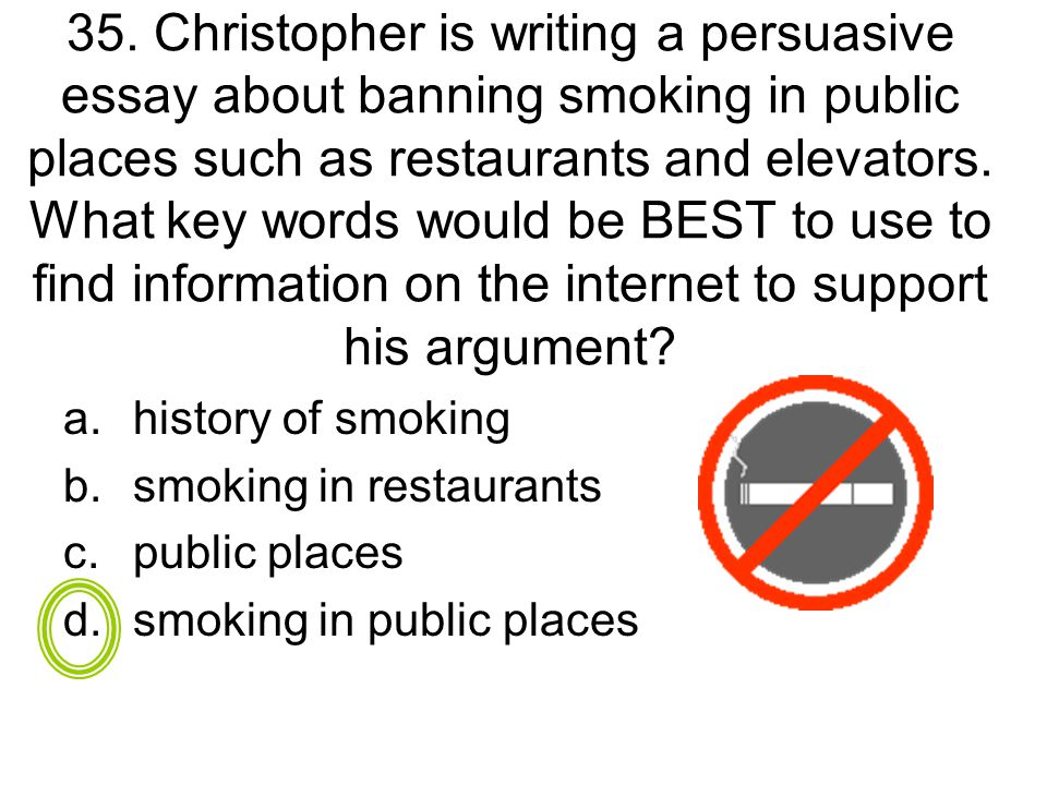 Smoking in public places persuasive essay